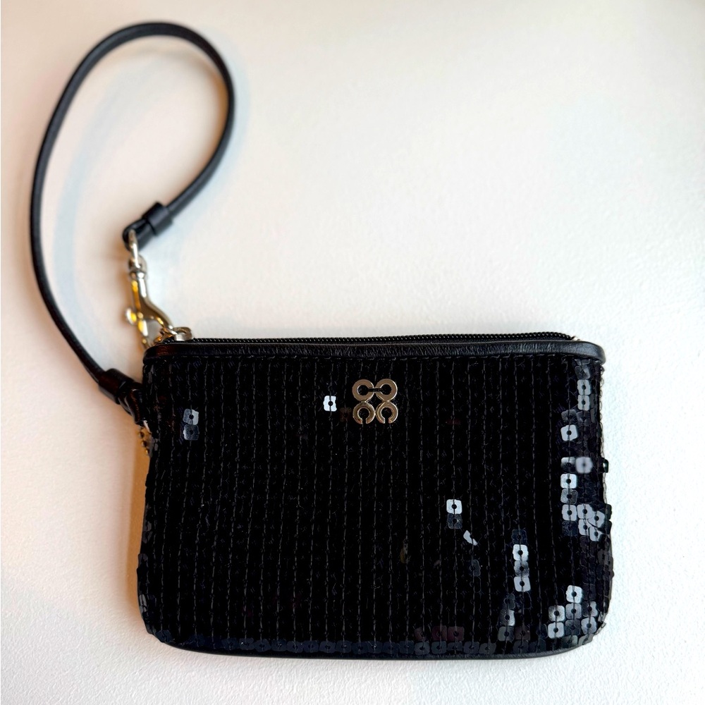 Coach Black Sequined Change Purse/Wallet
